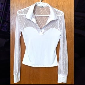 Women’s white embroidered top